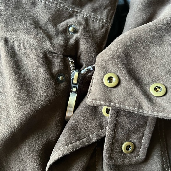 XL Walnut colored Johnston & Murphy Autumn/Winter Jacket w/removable collar. - Picture 14 of 15